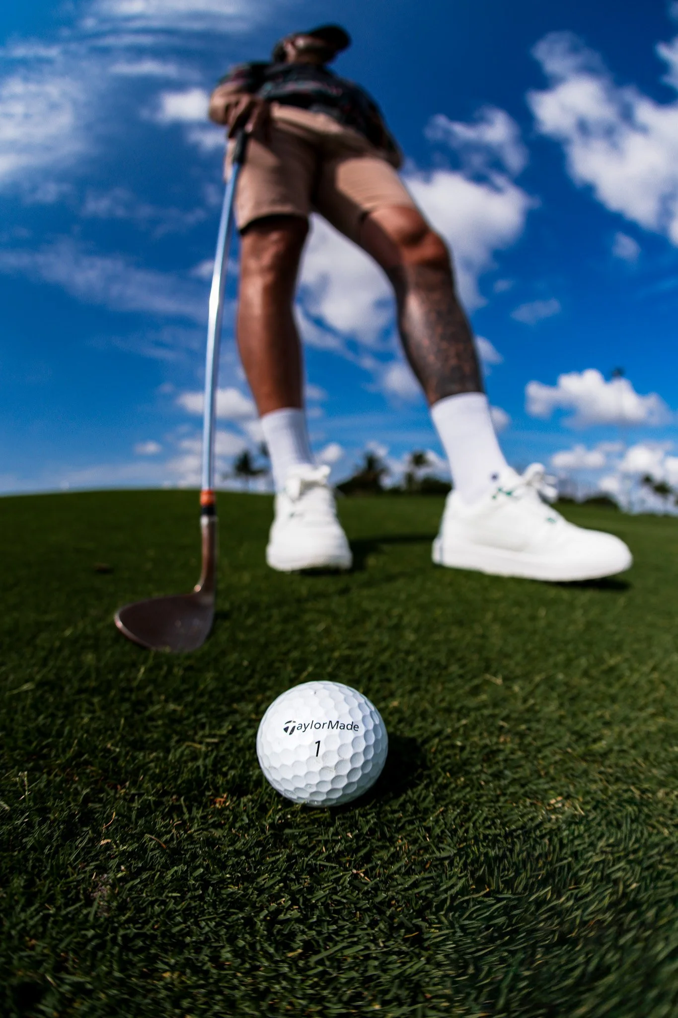 Professional golfer Jasmin Cull featured in a commercial golf campaign for TaylorMade, captured by Threadline Collective.