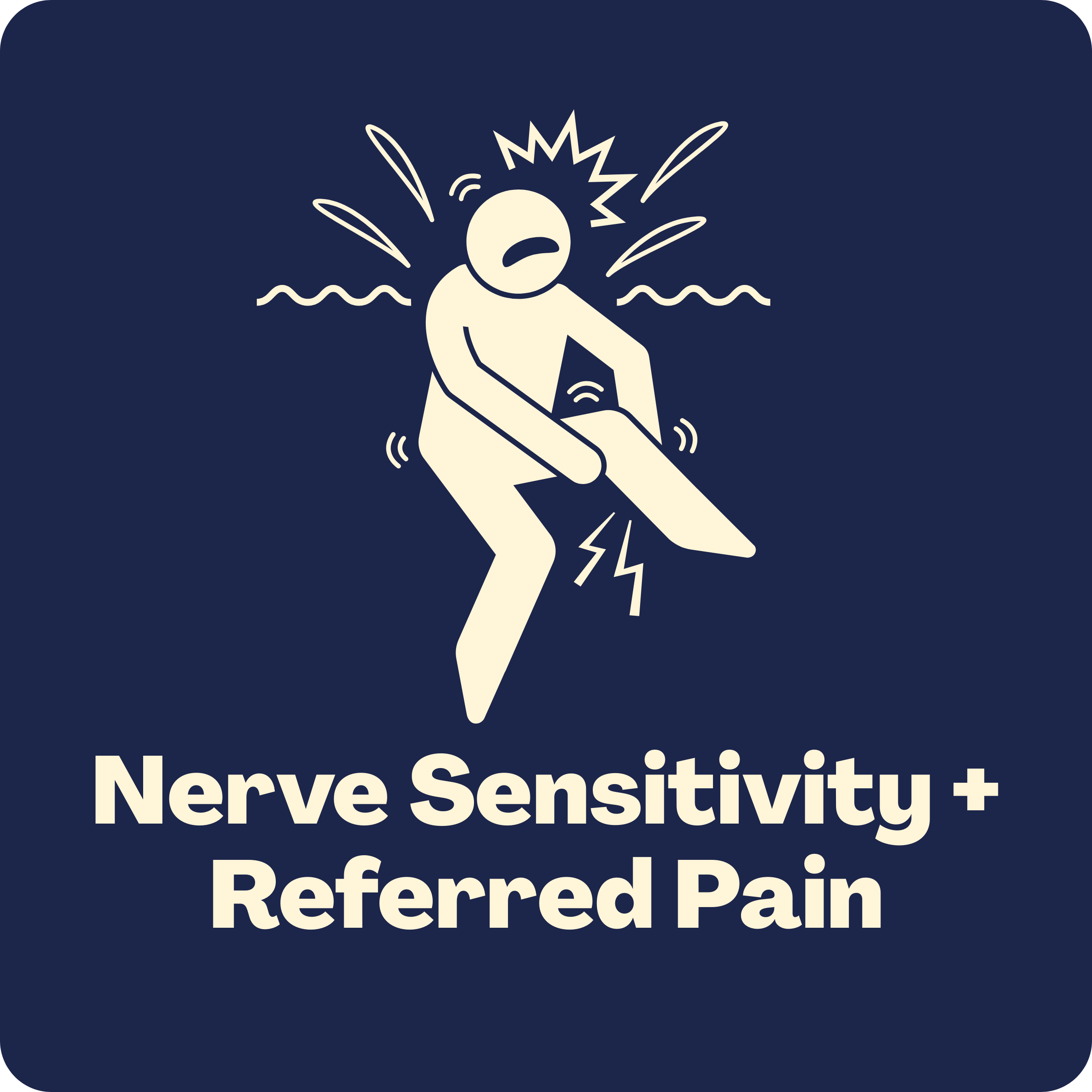 Burning, tingling, or pain that travels and doesn’t match the spot you’re rubbing.
