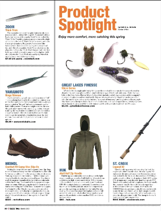 Meindl USA coverage in Bassmaster Magaine