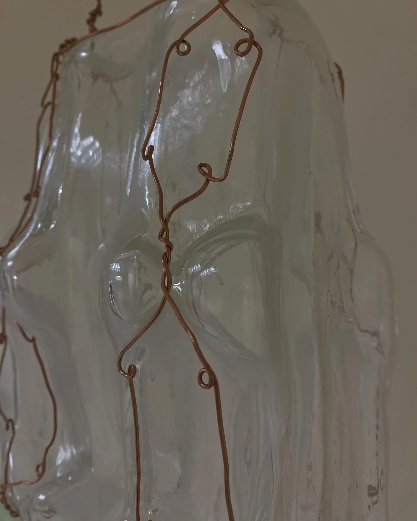 Glass! Blown by me, wire-wrapped by me
Wood mold! Chiseled by me 
Can&rsquo;t wait to make like 45 more🤓