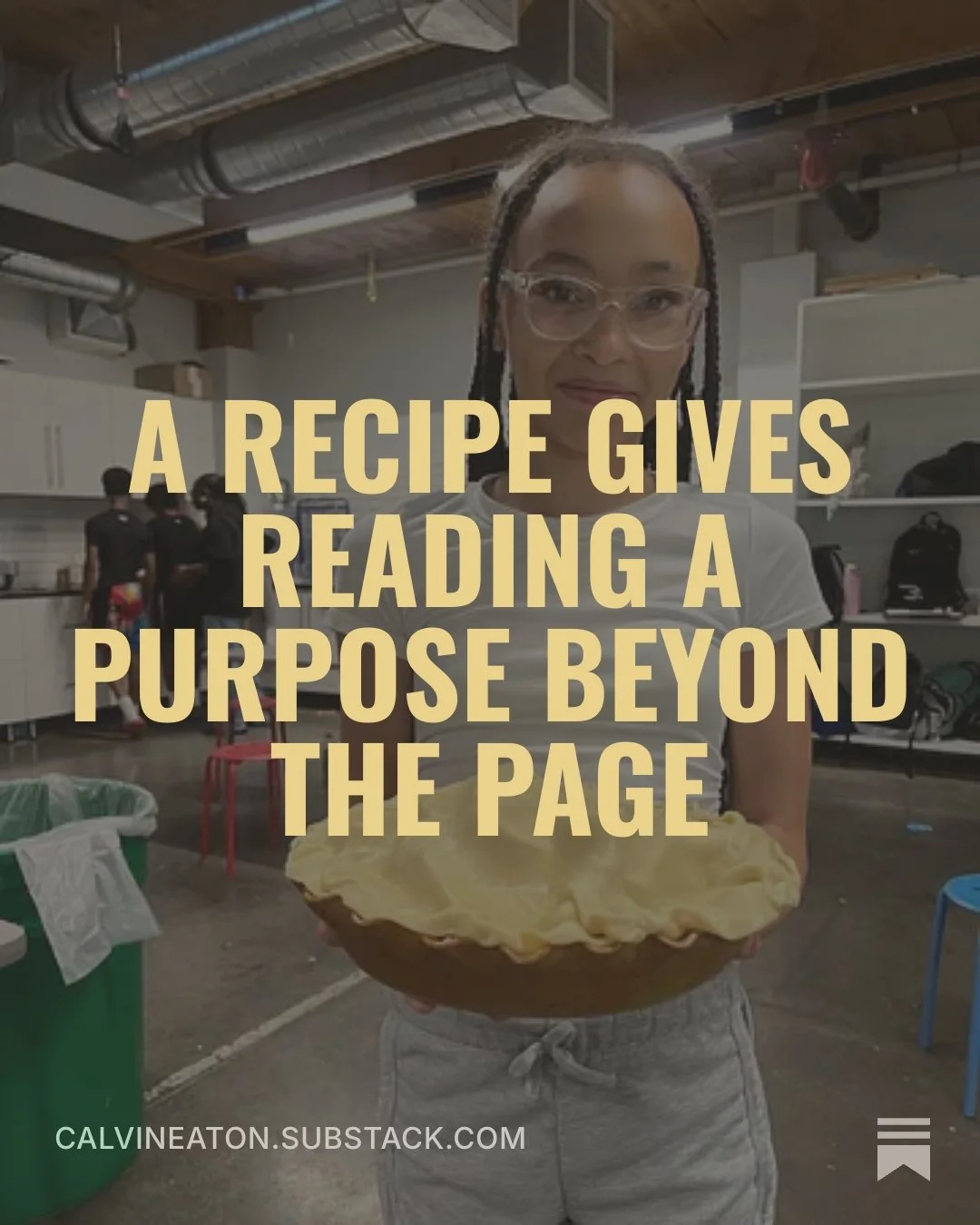 I&rsquo;ve been spending a lot of time thinking about what changes when reading has somewhere to go.

A recipe asks a reader to do more than understand the words on the page. You have to find information, interpret measurements, follow a sequence, le