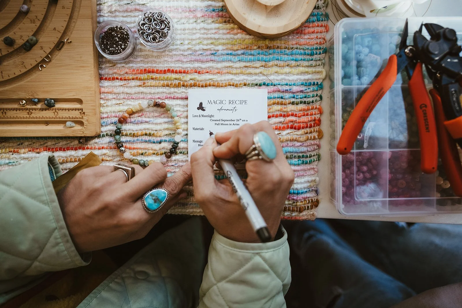 Magic Recipe special meaning cards included with all adornments photo by Jessica Keaveny.jpg