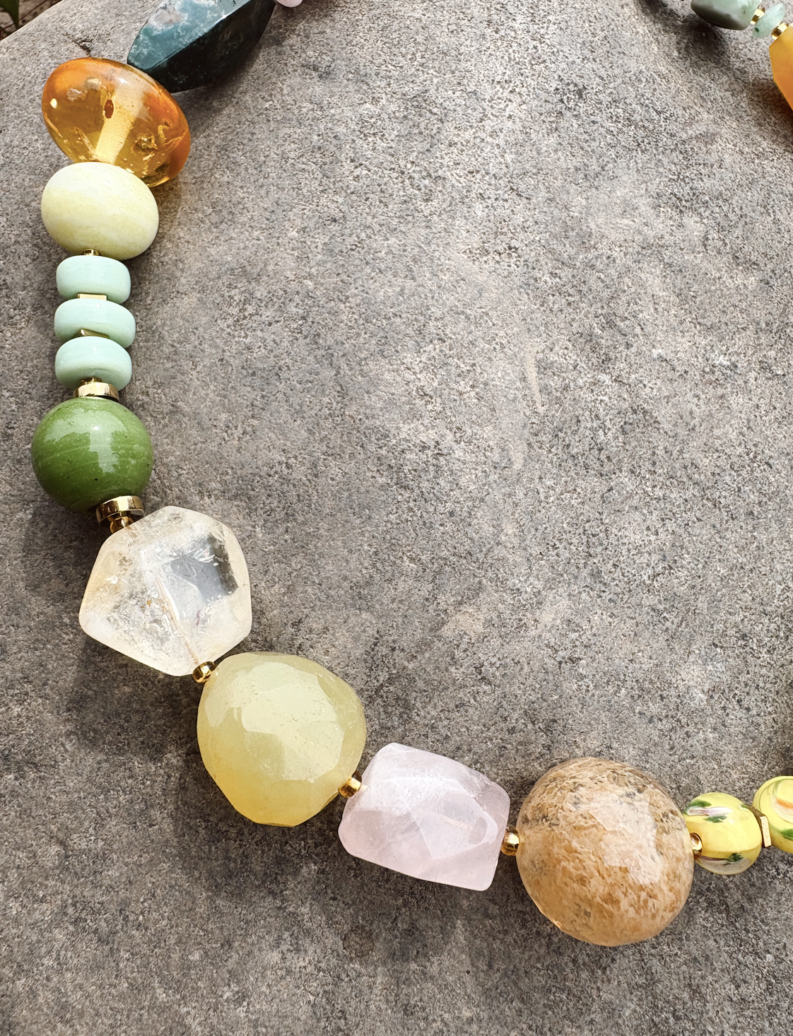 Magic Recipe chunky stone, glass, gemstone necklace hand made local design.png