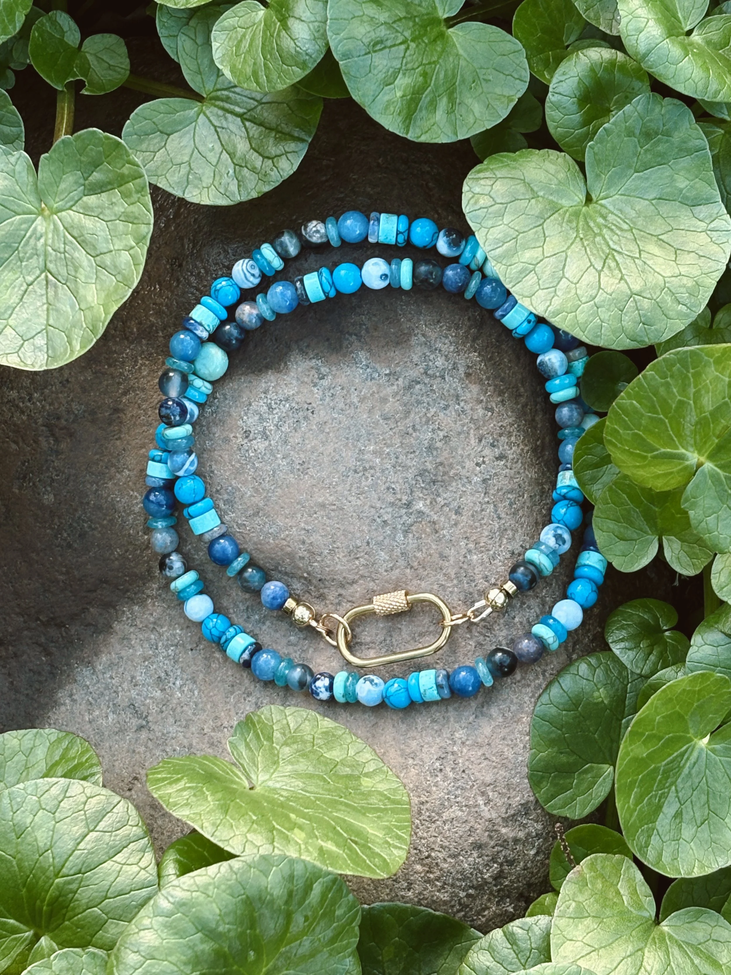 Magic Recipe agate, howlite, aventurine necklace.JPG