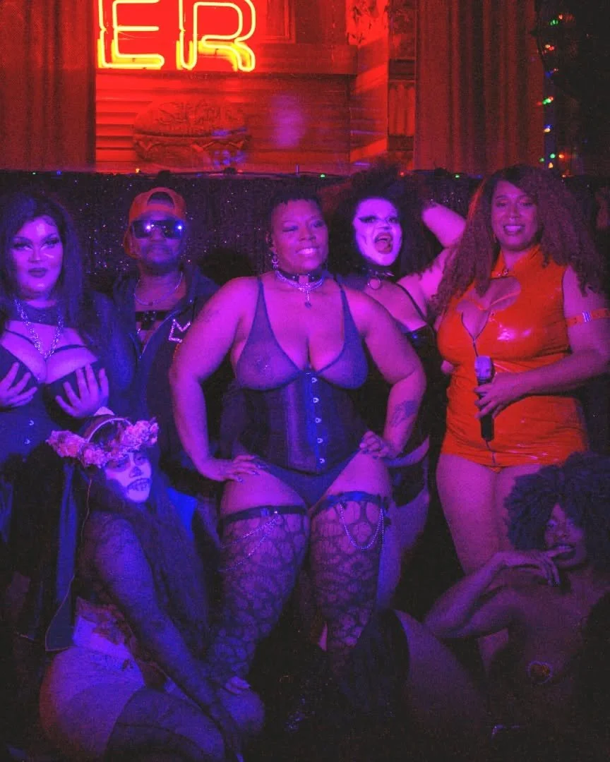 The time we had last night!❤️&zwj;🔥 Thank you to everyone who showed out and supported @hausofthem and @thenaughtyjawn LESBDSM. We need more black, sapphic, kinky spaces in this city! Follow the crew to see what they're doing next: @theejawnette @be