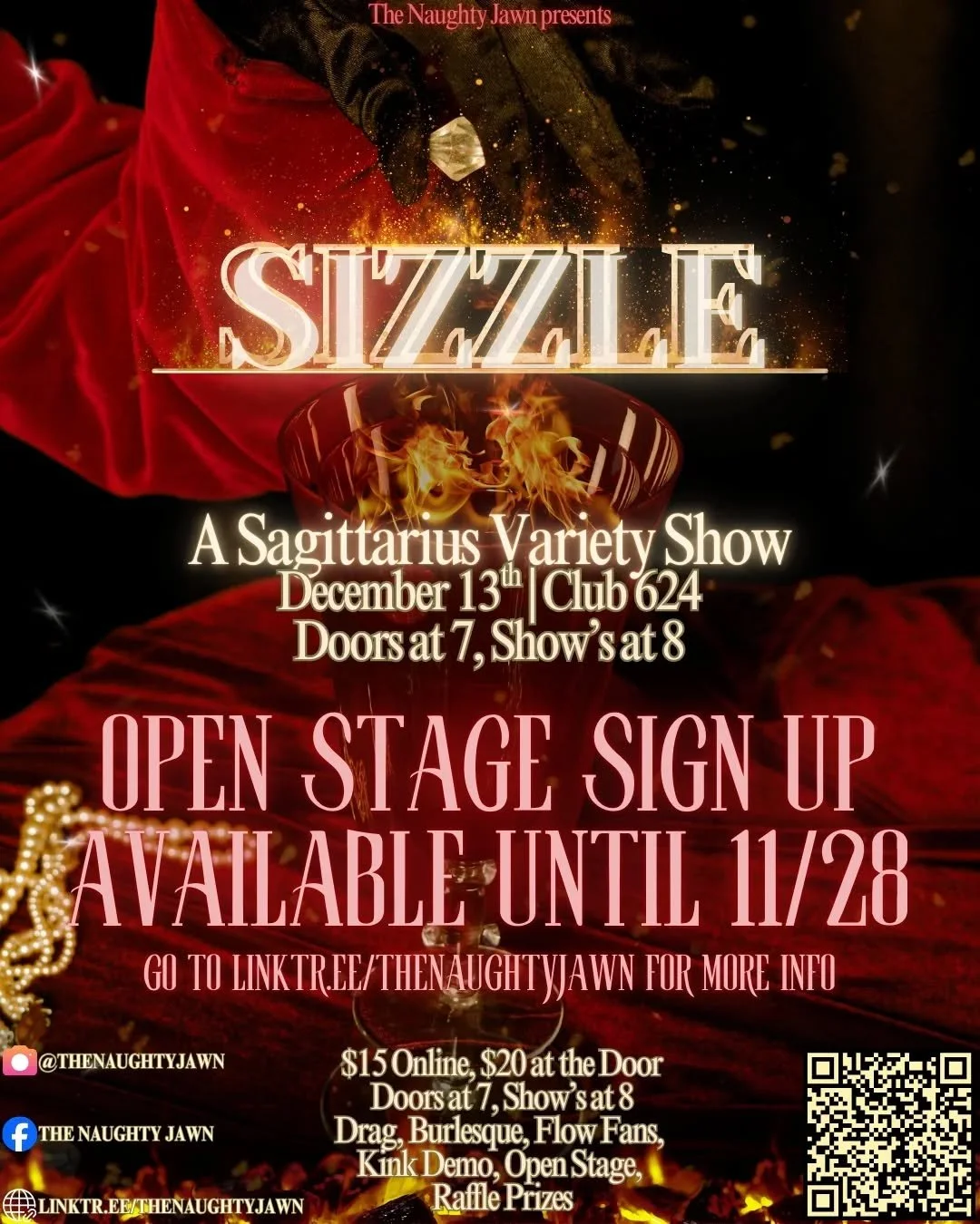 Last day to apply to our open stage for our upcoming show! If you're a Sag, or have a Sag placement, and want to join this amazing crew then head over to linktr.ee/thenaughtyjawn to get more info. 

#phillynightlife #Sagittarius #performer #openstage