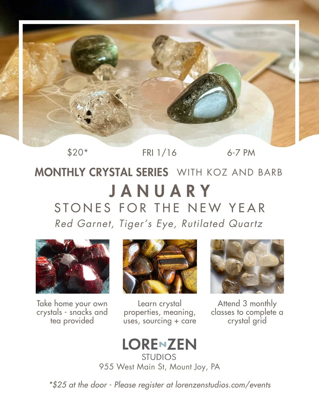 January crystals class with Koz &amp; Barb