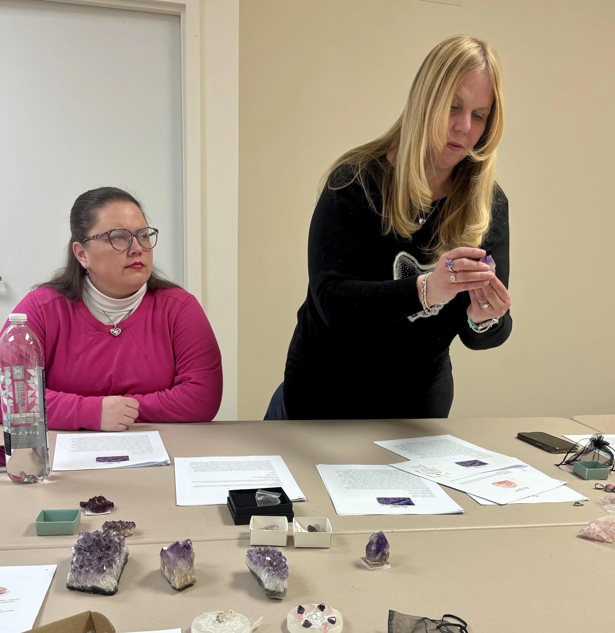 April crystals class with Koz &amp; Barb: diamonds
