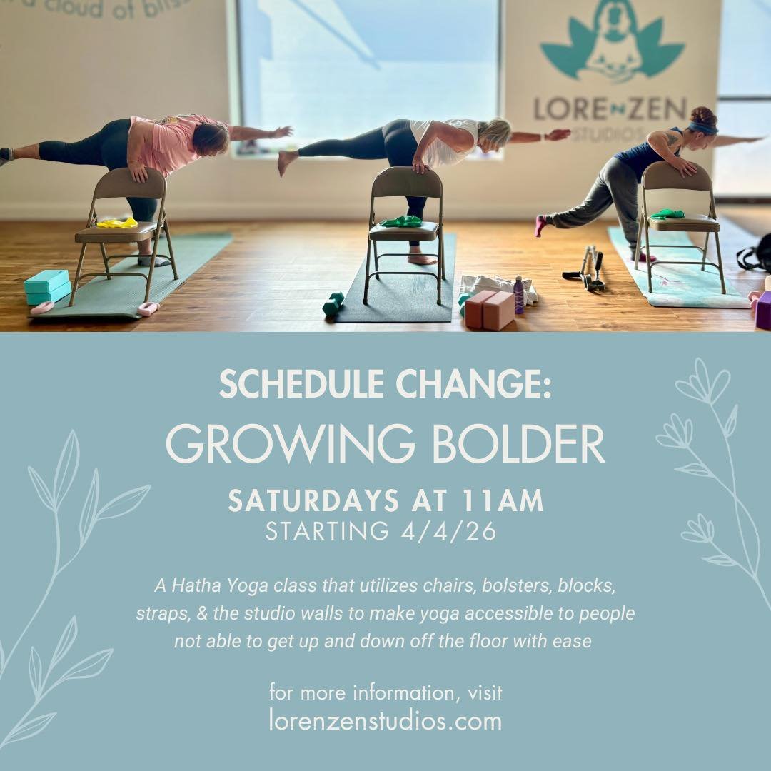 Interested in our Growing Bolder adaptive yoga class? Join us this Saturday - and every Saturday - at 11 AM for this empowering yoga class! 💪