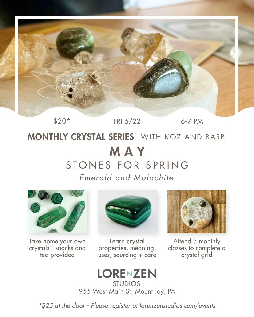 May crystals class with Koz & Barb
