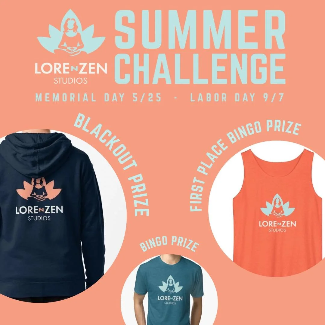 Kick start the Lorenzen Studios SUMMER CHALLENGE at 5:30 PM on Memorial Day! This counts as a &ldquo;special event&rdquo; AND a &ldquo;5:30 PM class&rdquo; so can check off TWO boxes on your bingo cards 🤩

Our amazing substitute instructor Lisa will