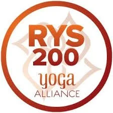 The Yoga Alliance RYS-200 logo for a Registered Yoga School to prepared yoga teachers with a minimum of 200 hours of yoga training. All yoga instructors at Lorenzen Studios mind-body studio hold a minimum of 200 hours of training.