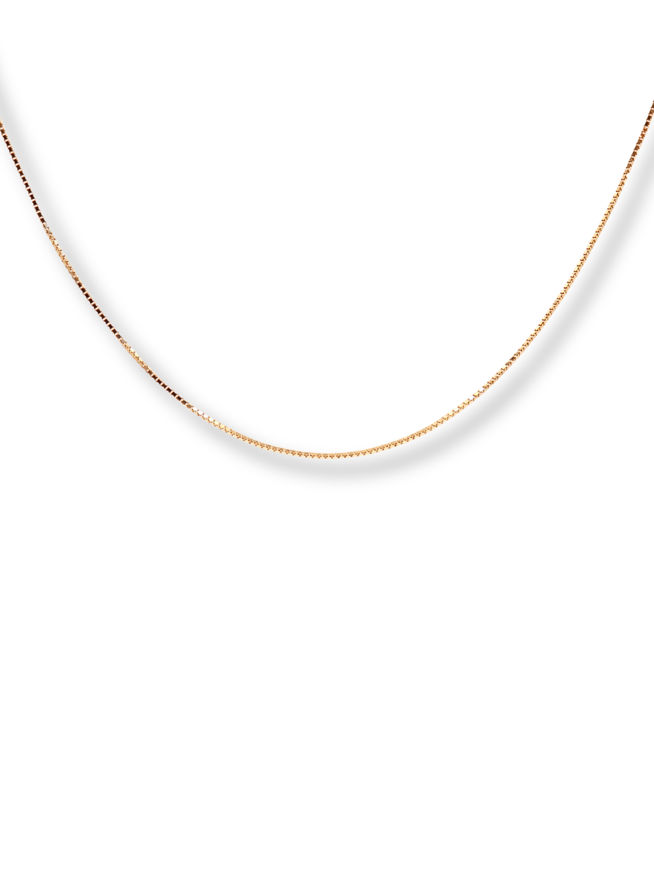 Vintage 14K Italian Yellow Gold Box Chain — 1mm, 18”