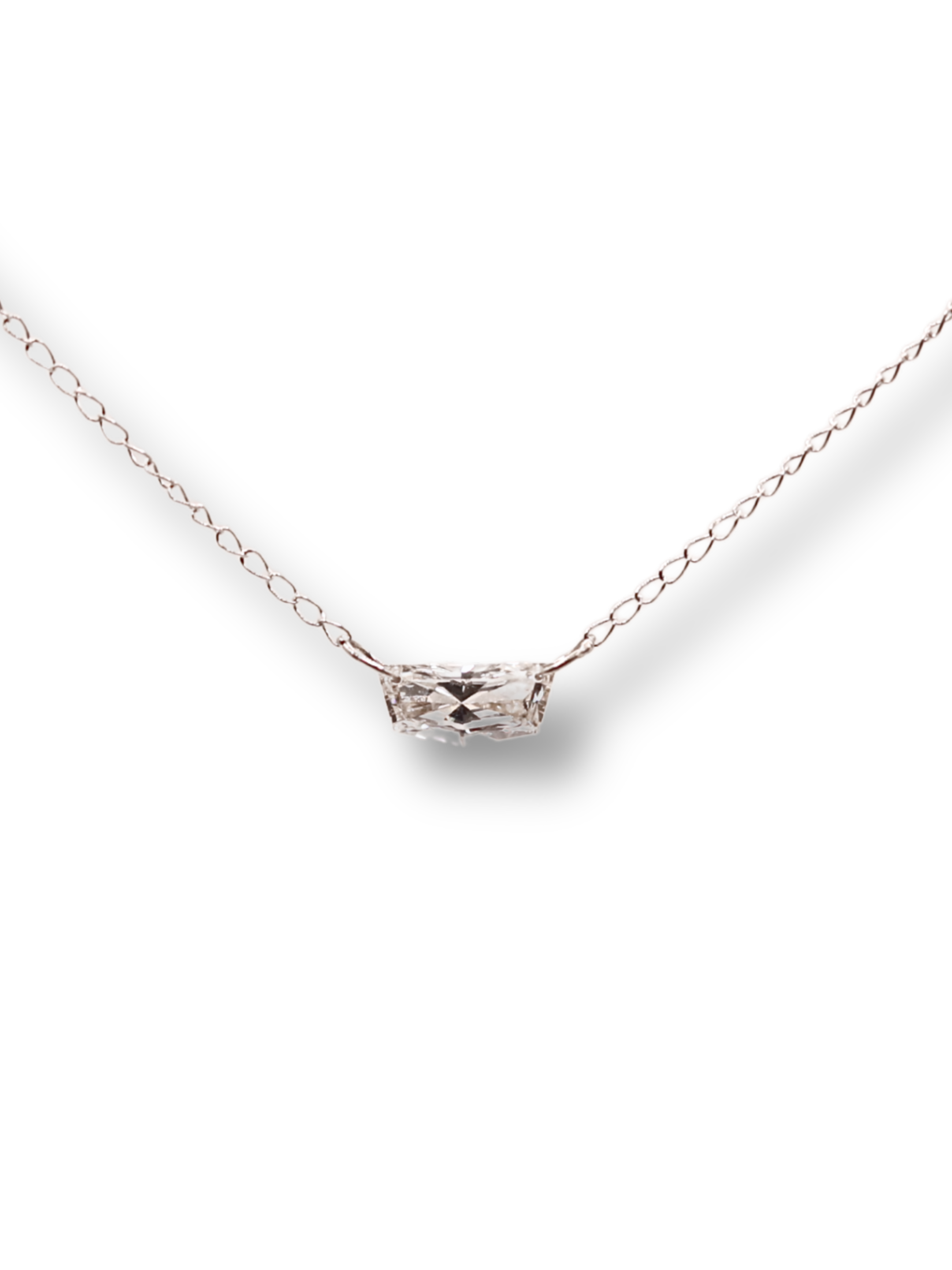Cadillac Cut Floating Diamond Necklace