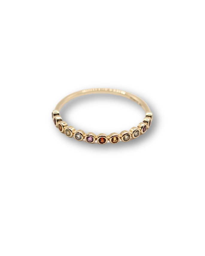 Mosaic Half-Eternity Ring