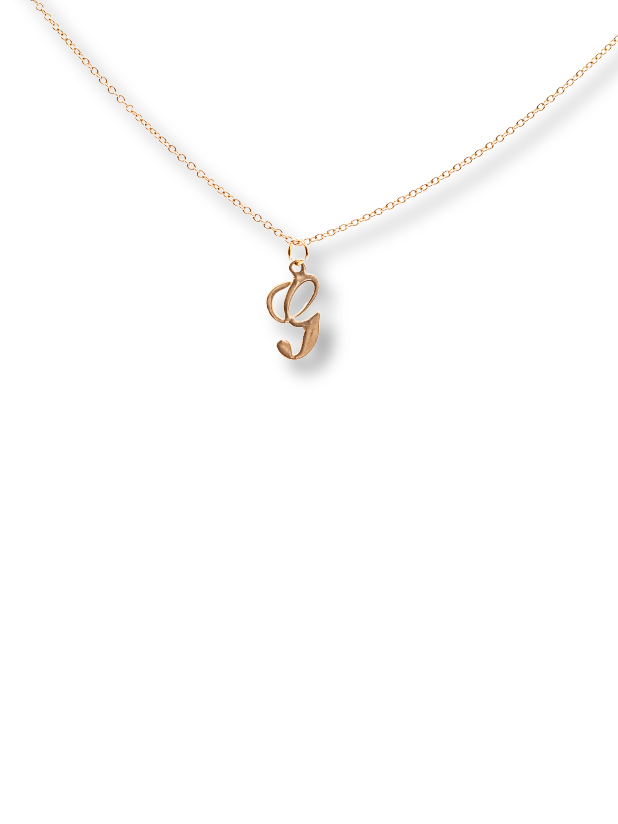 Vintage 14K Yellow Gold "G" Letter Pendant