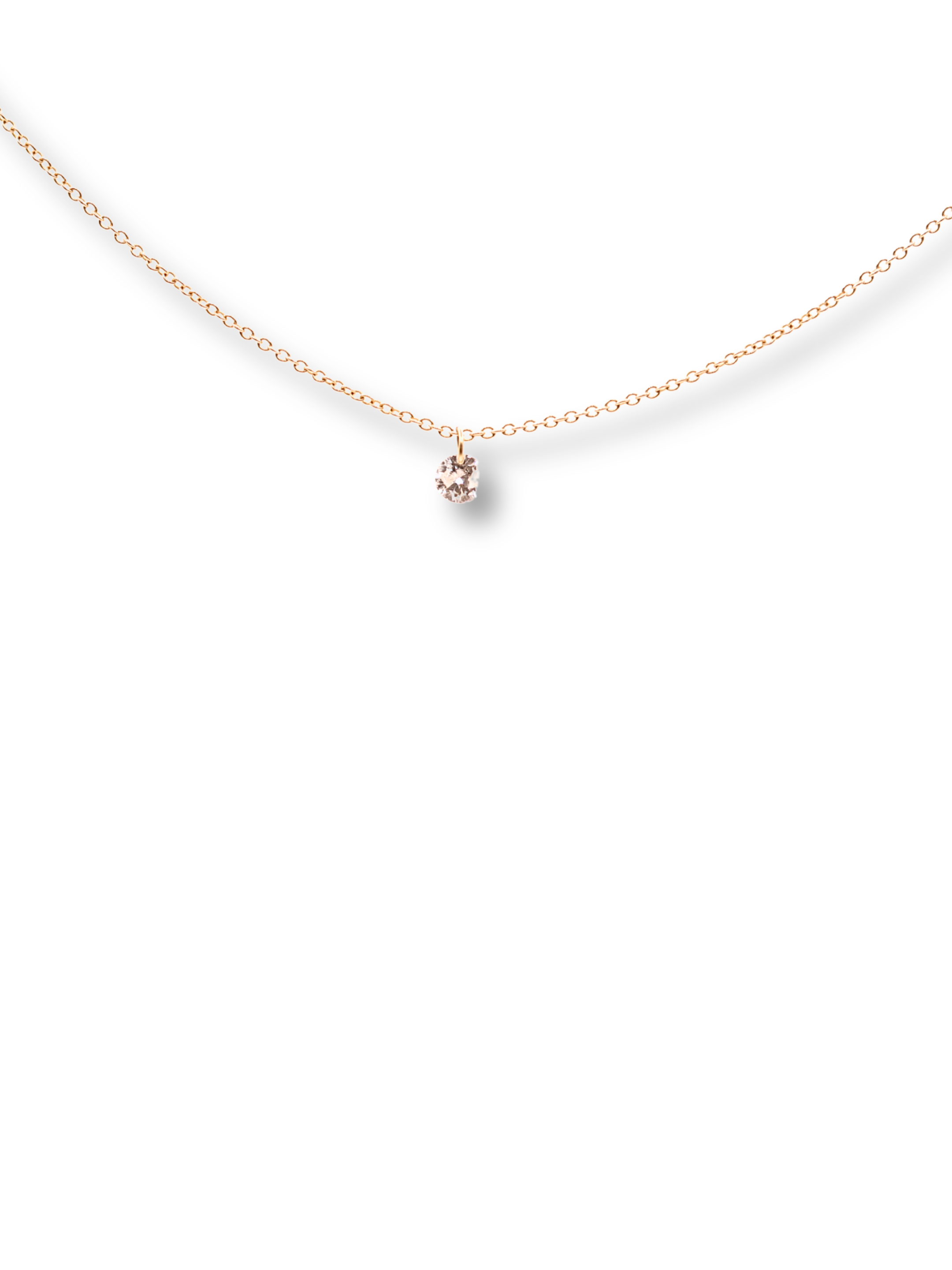 Vintage Chipped Floating Diamond Charm