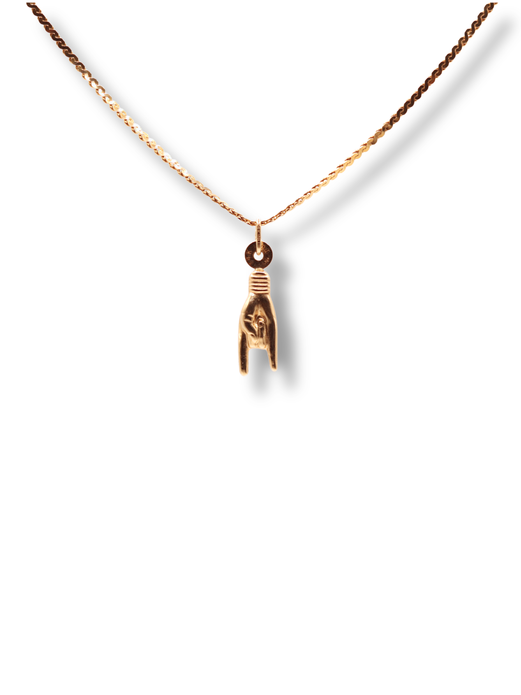 Vintage 14K Yellow Gold Rocker Hand Charm