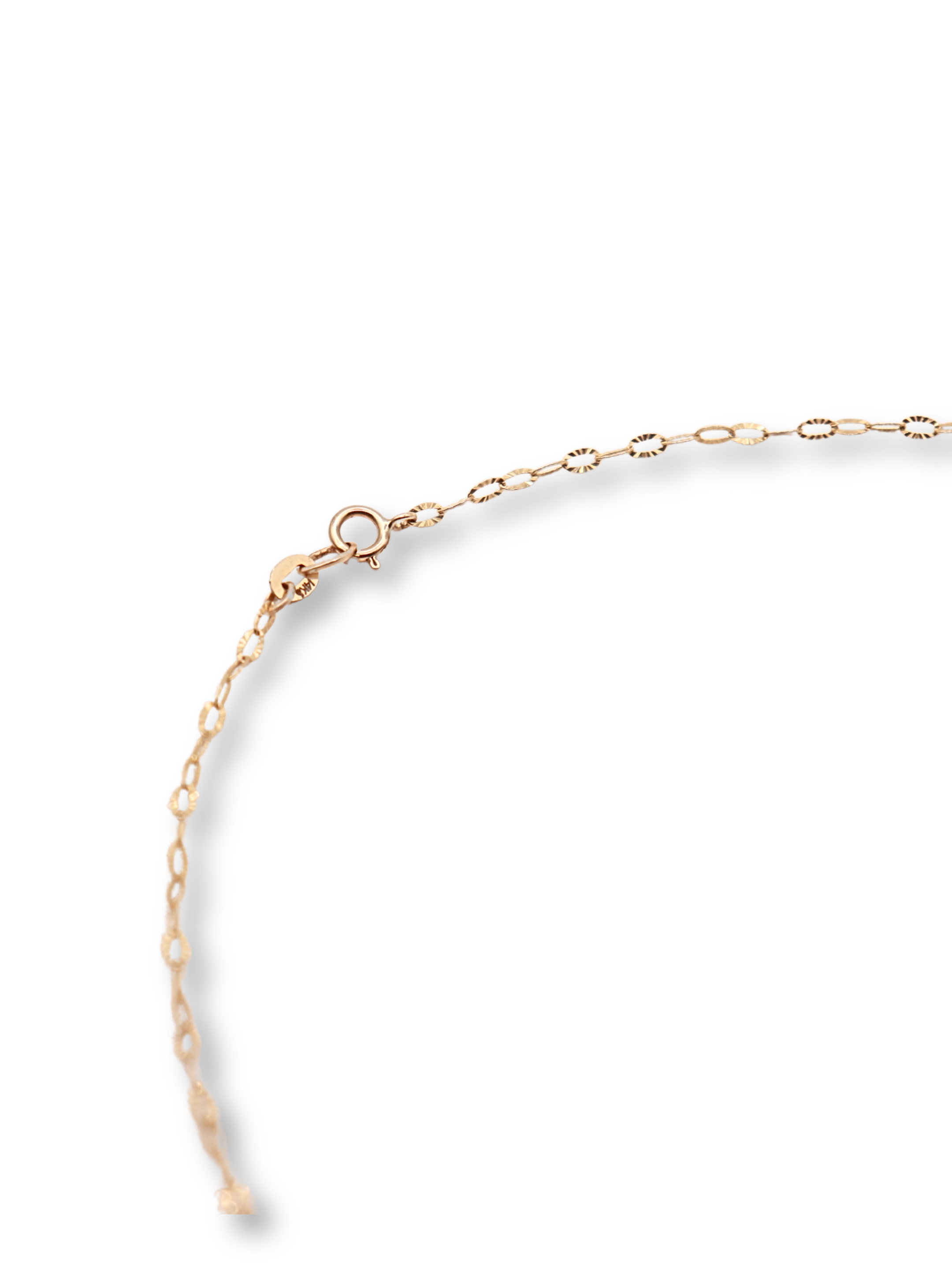 14K Yellow Gold Diamond-Cut Oval Chain — 14”