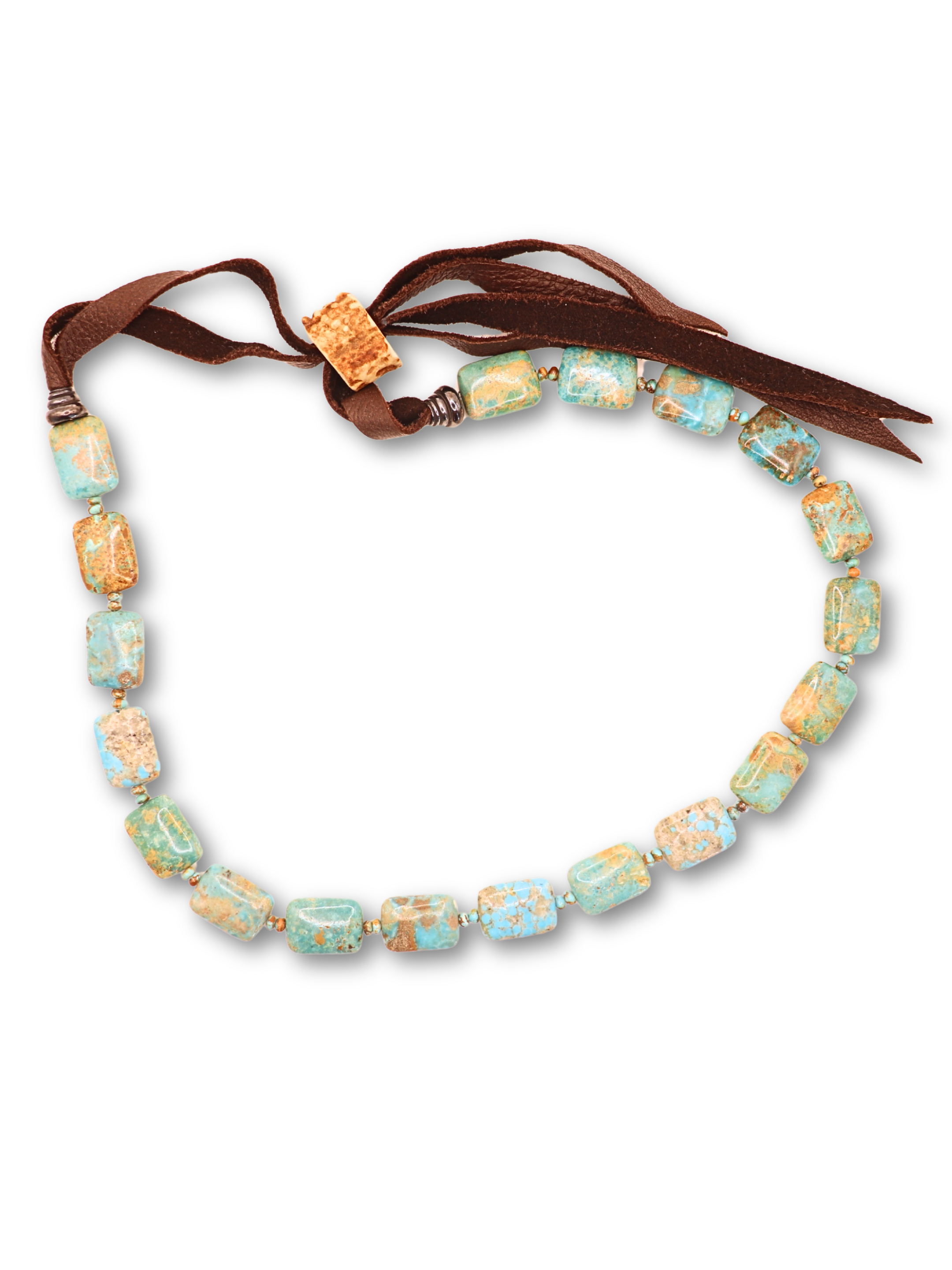 Vintage Southwestern Turquoise + Antler Necklace