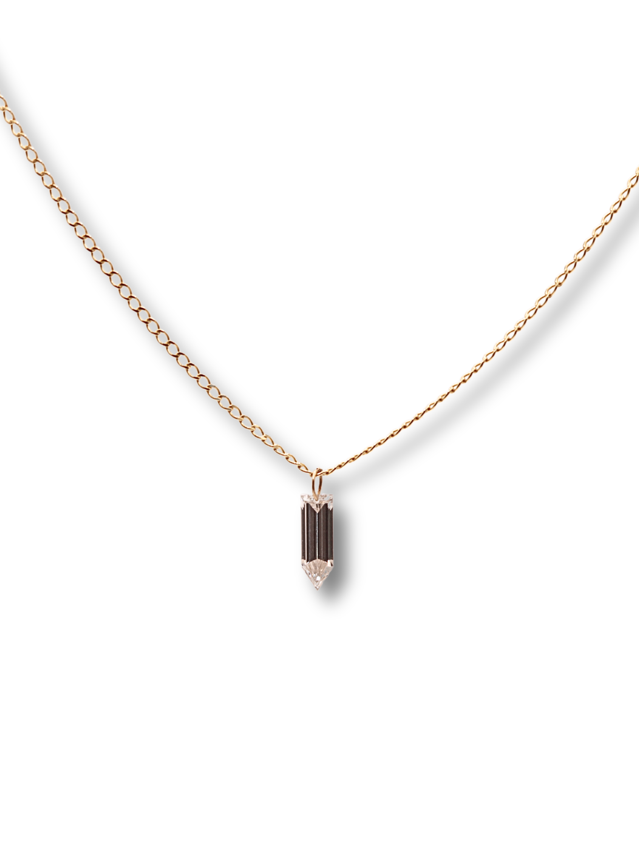 Bullet Cut Floating Diamond Charm