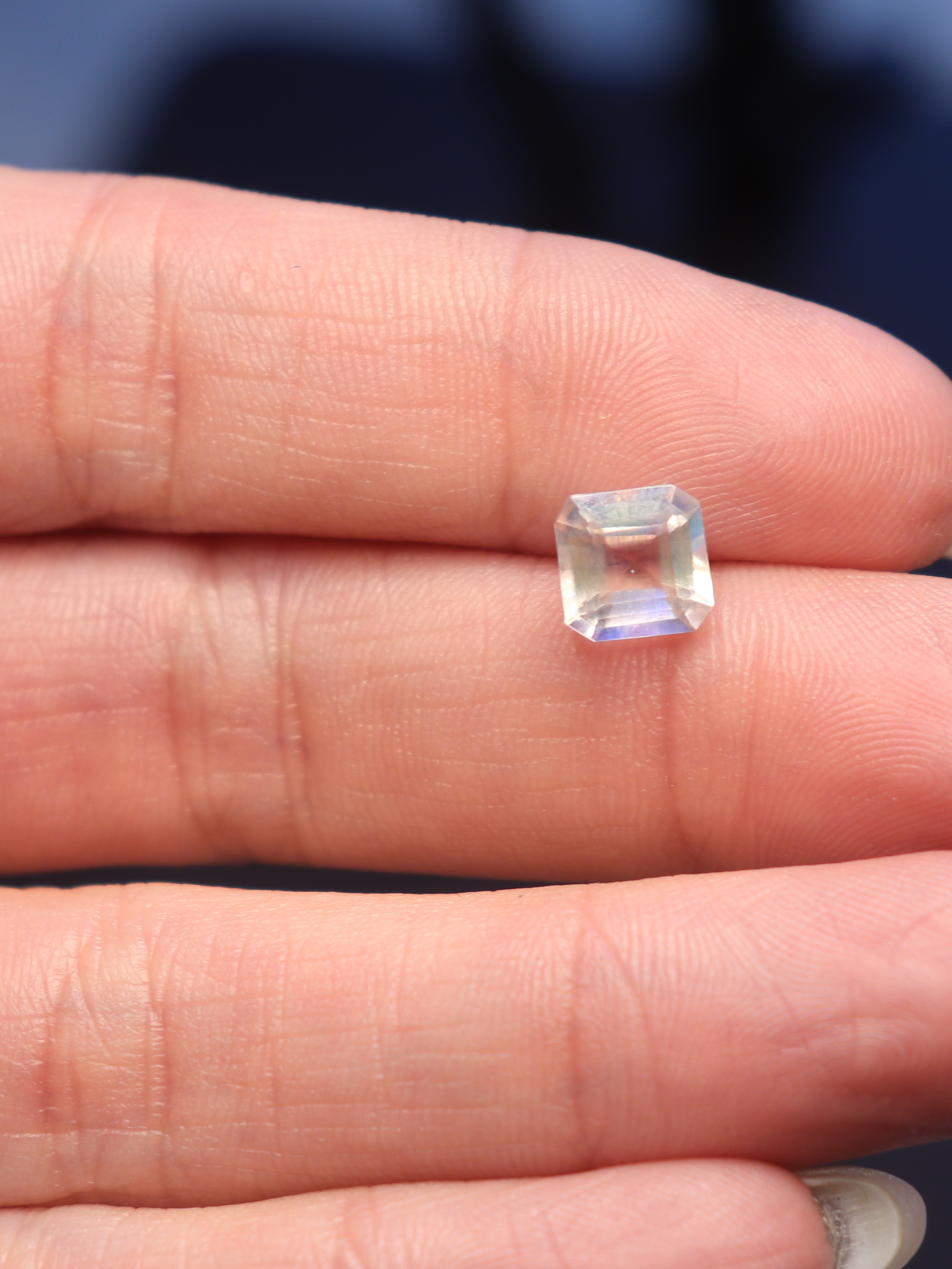 1.47 ct Natural Madagascar Rainbow Moonstone - Loose Stone for Custom Order