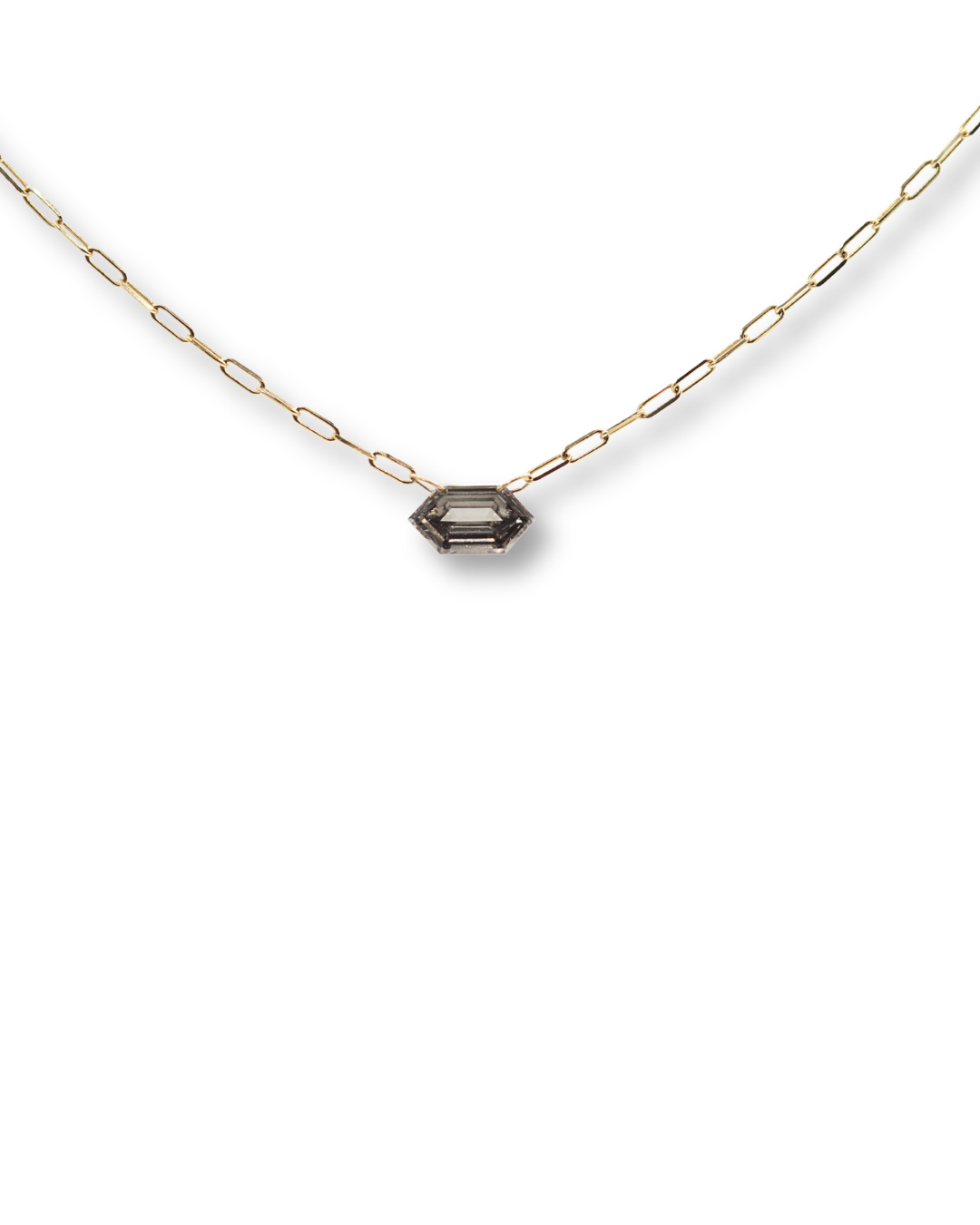 1.12ct Hexagon East-West Floating Diamond Choker