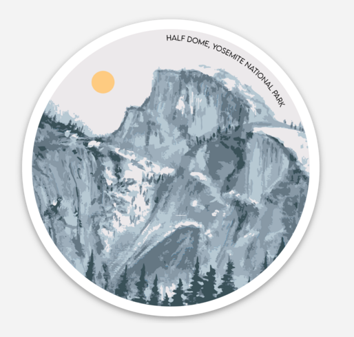 Half Dome Sticker