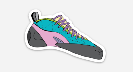 Climbing Shoe Sticker