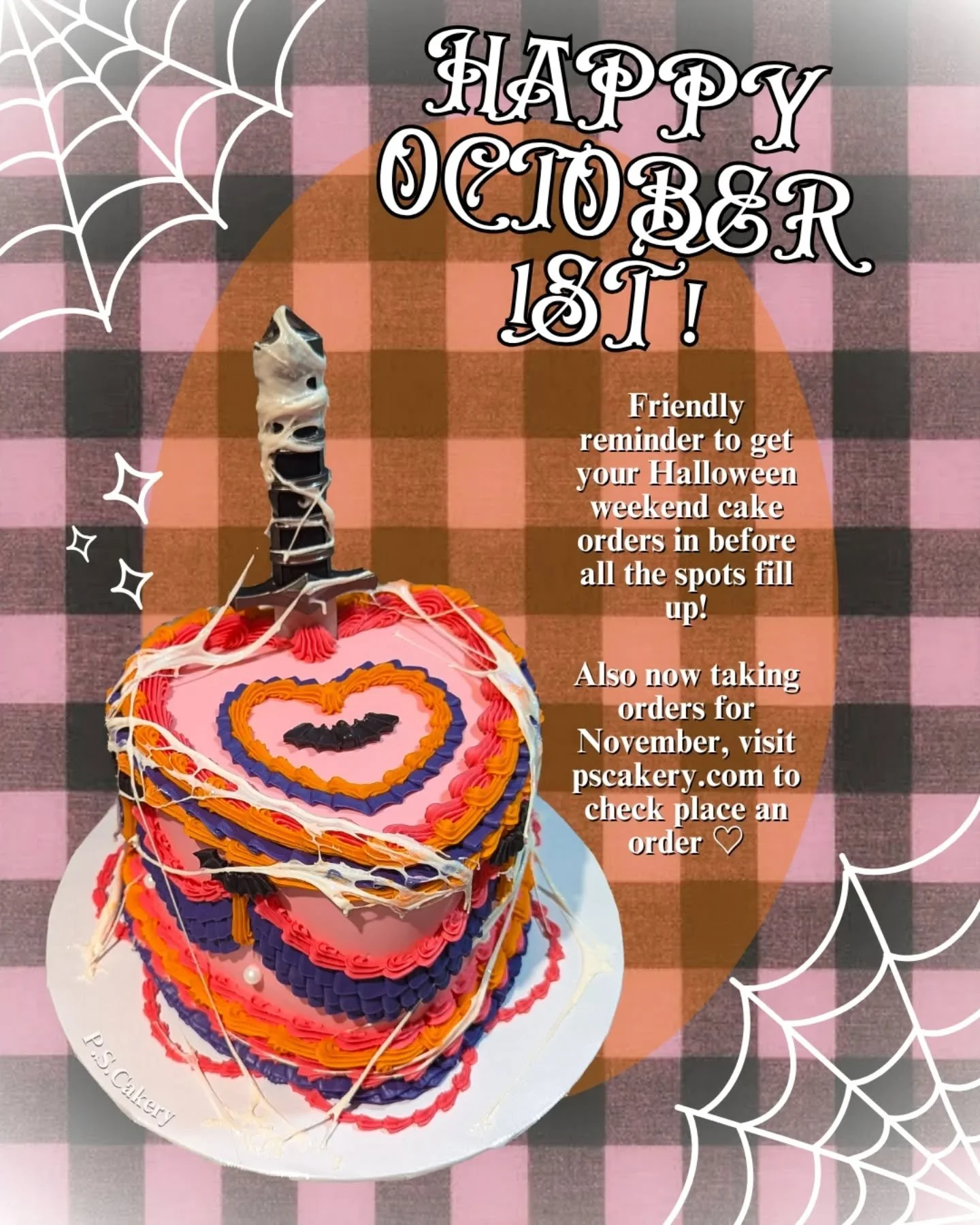 Basically.. happy Halloween 1st!! This is my favorite time of the year, I can't wait to make a bunch of fun Halloween cakes this month!! PSA for today:

🧡 November books are now open! Link to place an order via my website is in my bio.
🧡 My October