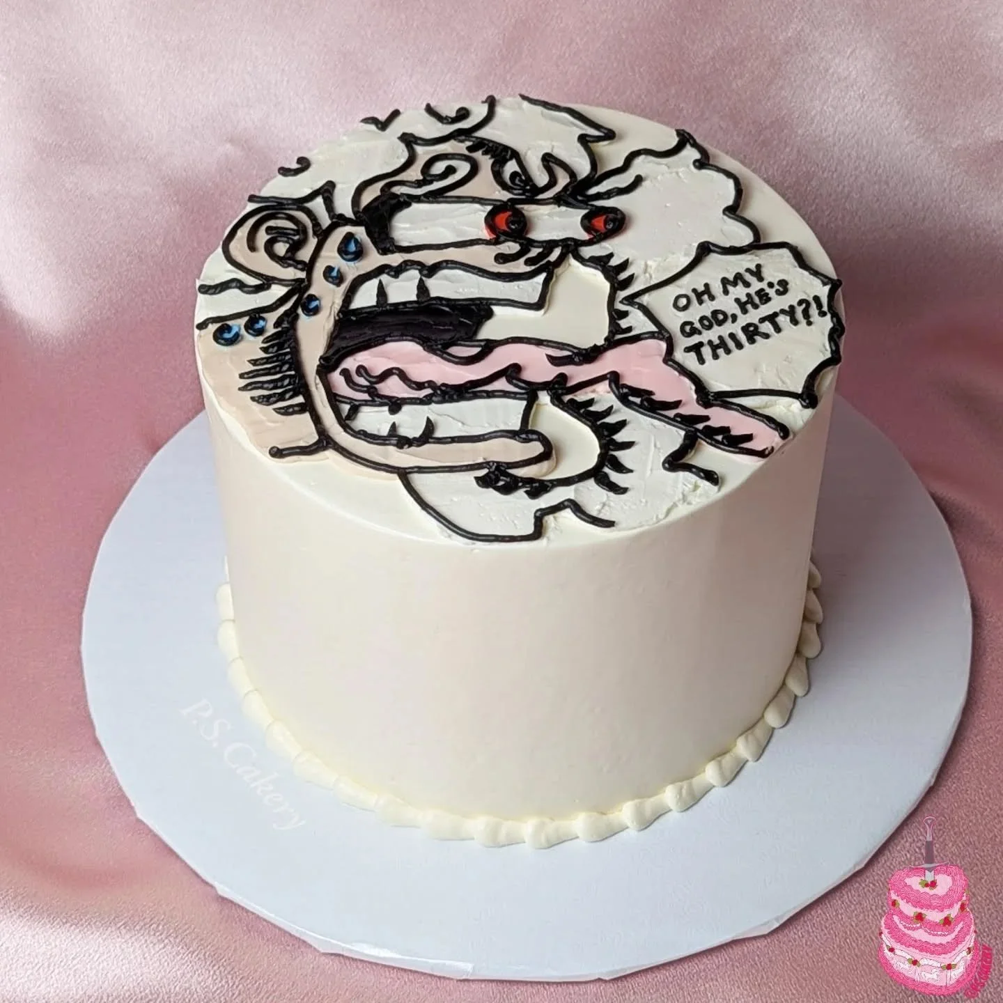 I wanted to share this Gear 5 Luffy cake that was one of the cakes in my last reel, you couldn't really see it in the video since most of the work was in the top surface! 🤍 This one was a little different style than what I typically do, but I loved 