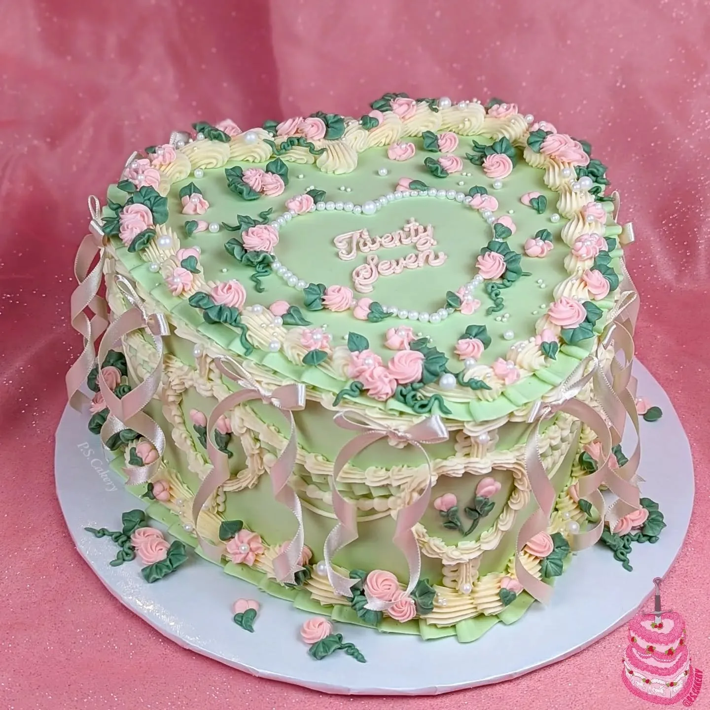 🌷P.S.Cakery's February 2026 books open Tomorrow 1/1/26 at 5:30p.m.🌷

Cake design heavily inspired by @aprilsbakerlondon 🤍

♡

#vintagecake #lambethcake #bespokecake #customcake #daggercake