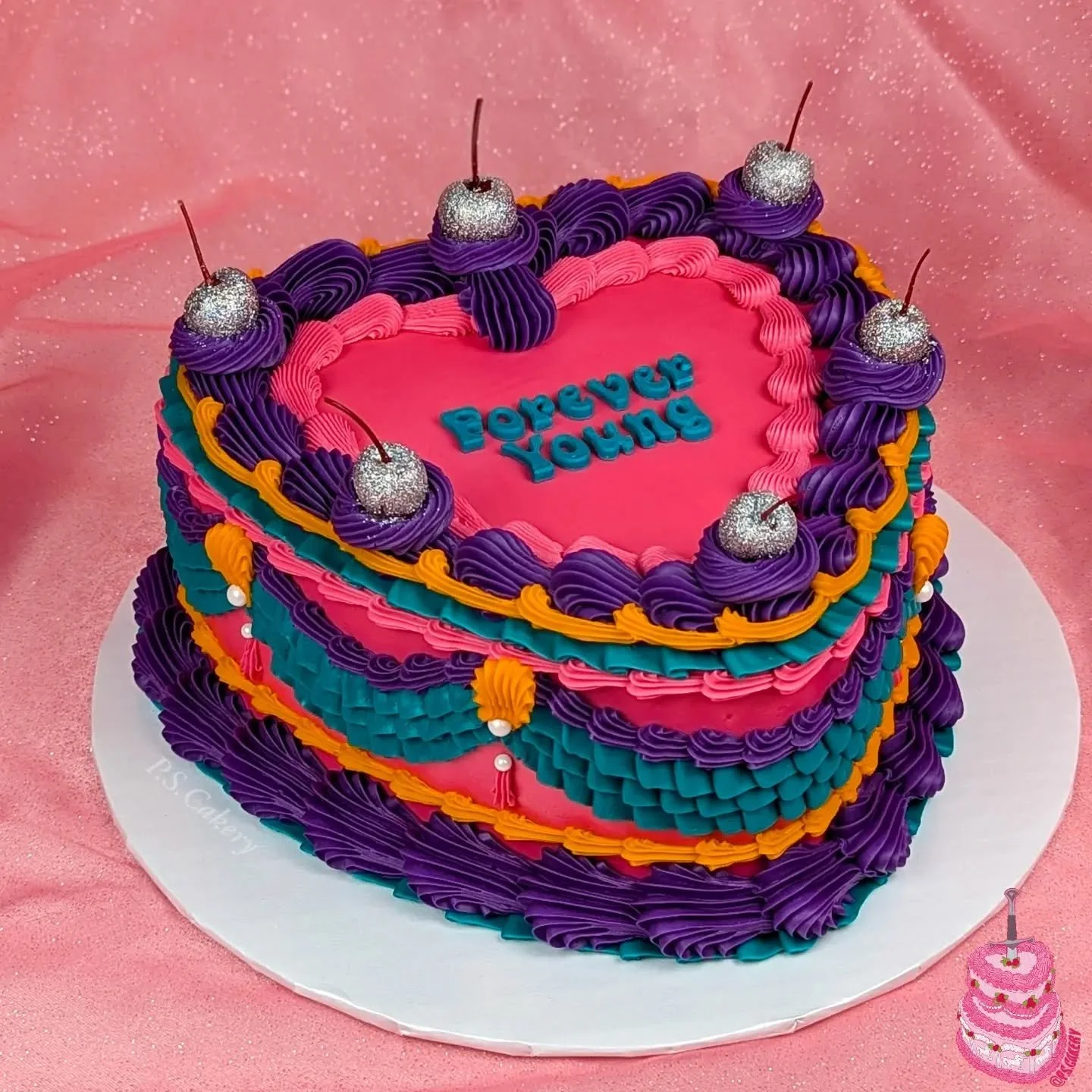 💜💖Forever Young💖💜

Fun 80's themed vintage cake, loved the color palette my client chose for this one!!

♡

#vintagecake #lambethcake #bespokecake #customcake #daggercake