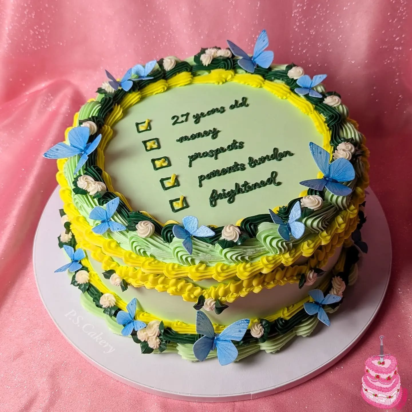 🦋💙🌿
✔ 27 years old
✔ Money
✔ Prospects
✔ Parents burden
✔ Frightened

♡

#vintagecake #lambethcake #bespokecake #customcake #prideandprejudicecake