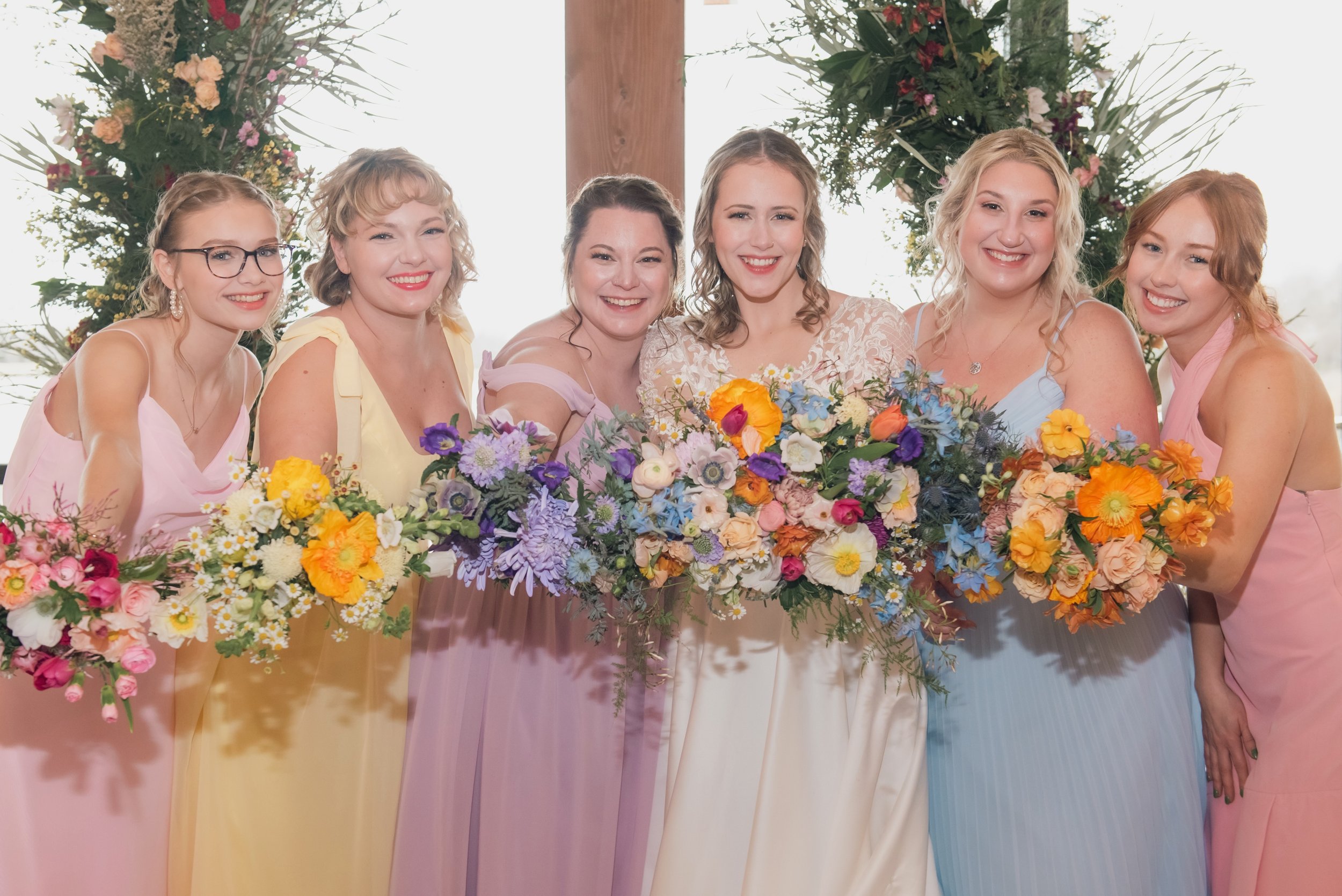 A little something different for each of your special people! What is your plan for your wedding party? Matchy matchy or differenty differenty?

Photo: @jenfriedenphotography 
Venue: Terry Trueblood Lodge
Rentals: @uniqueeventsiowa 
Floral+design: @f