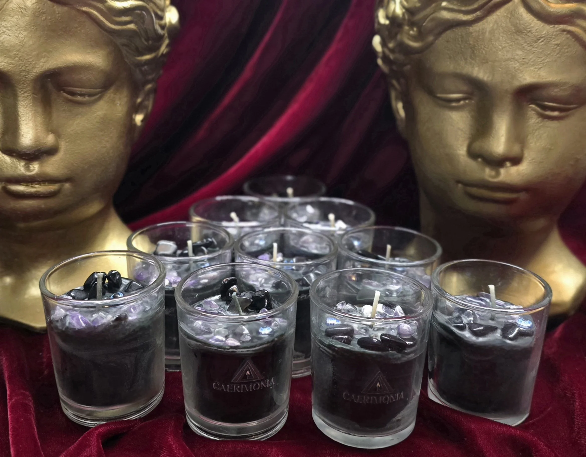 Black Soy Wax Crystal-Infused Candle