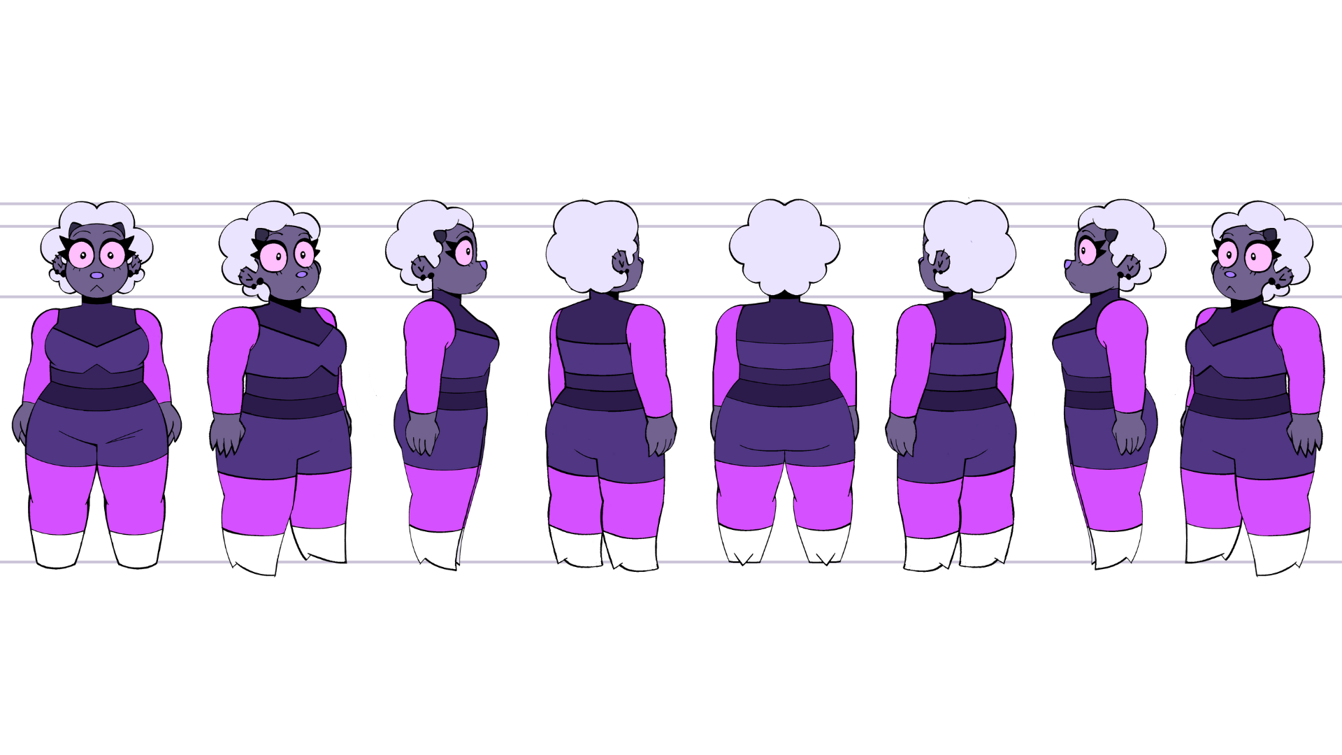 8-Point Character Turnaround: Lilac