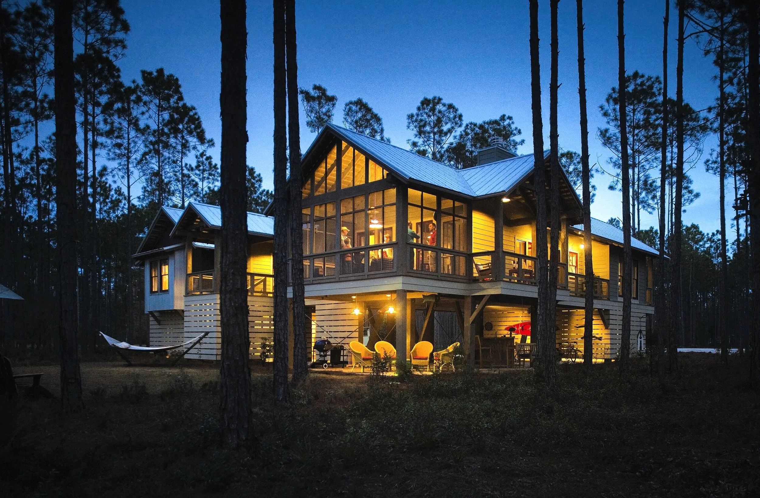This Rivercamps treehouse is located at Crooked Creek near Panama City, Florida. 