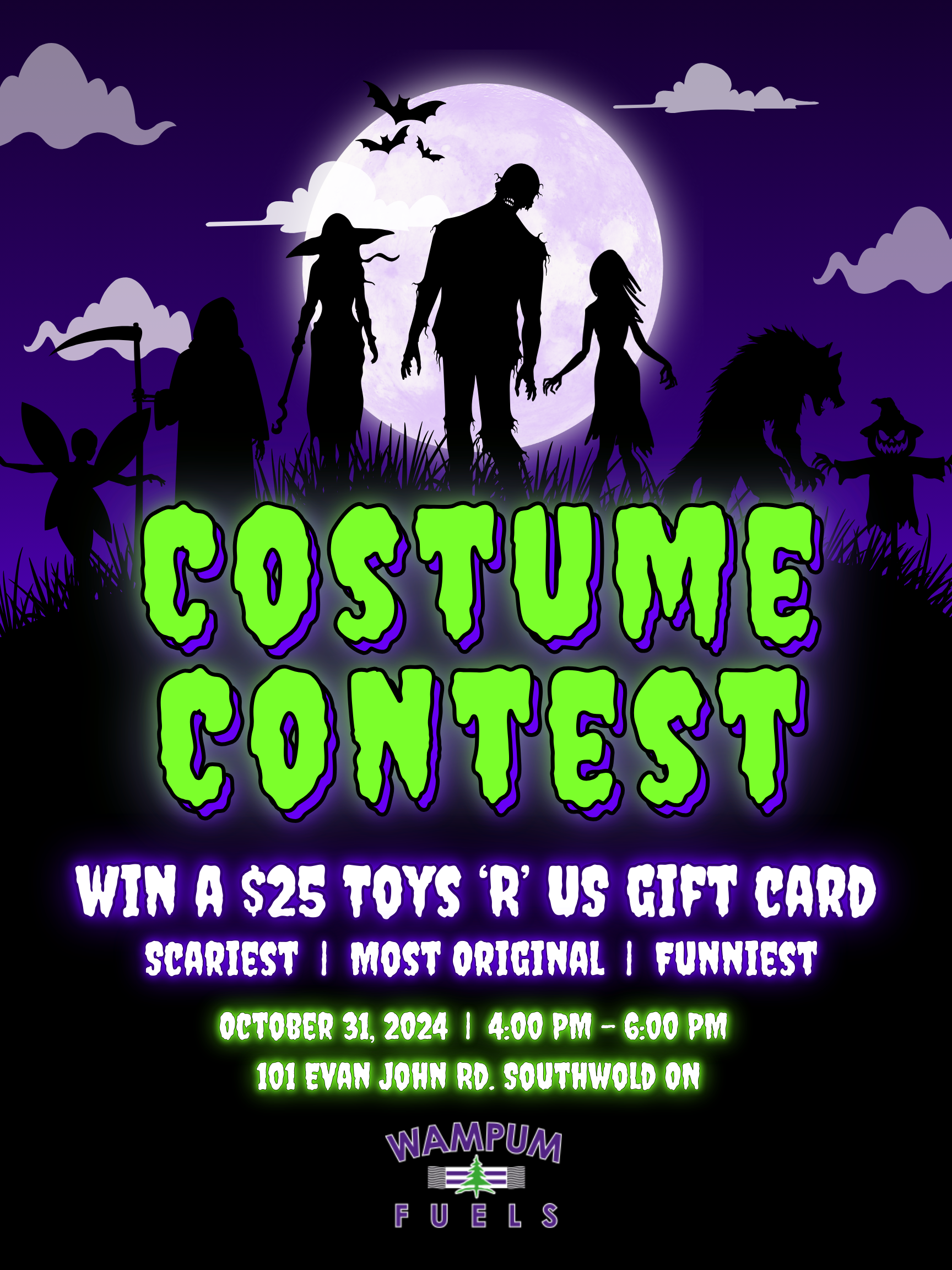 Wampum Fuels - Costume Contest Flyer | 2024
