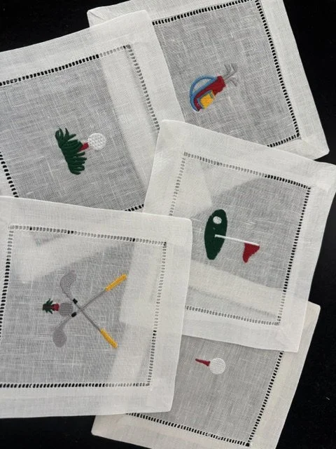 Golf Cocktail Napkins (designs can be put on apparel)
