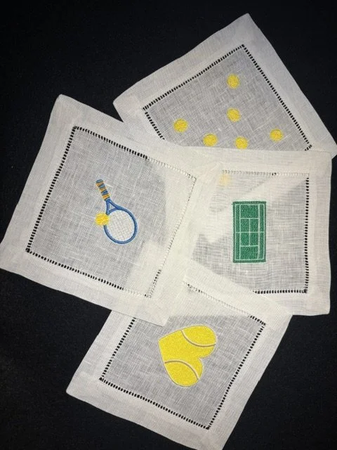 Tennis Cocktail Napkins (designs can be put on apparel)
