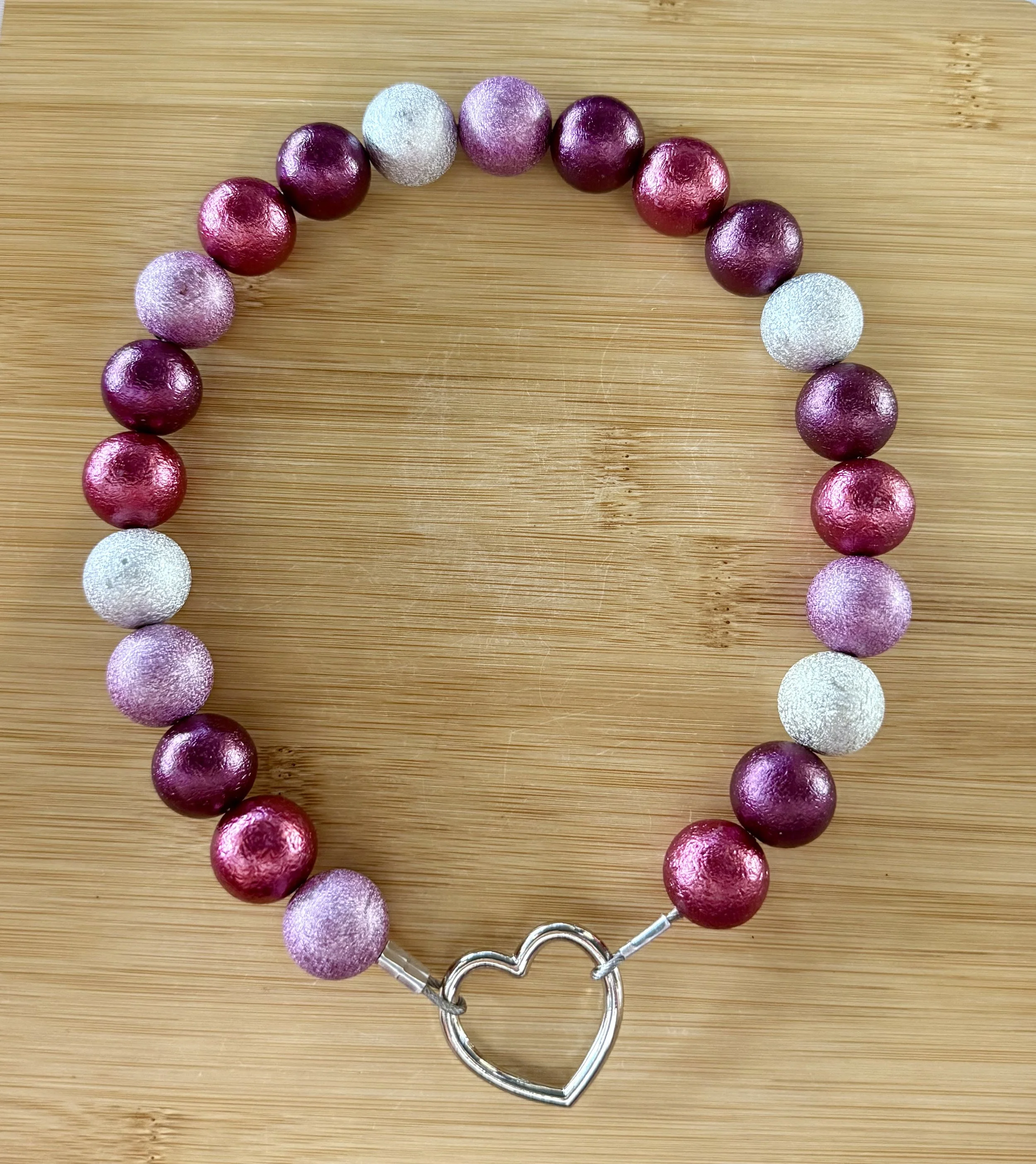 Cabernet Charm Beaded Collar