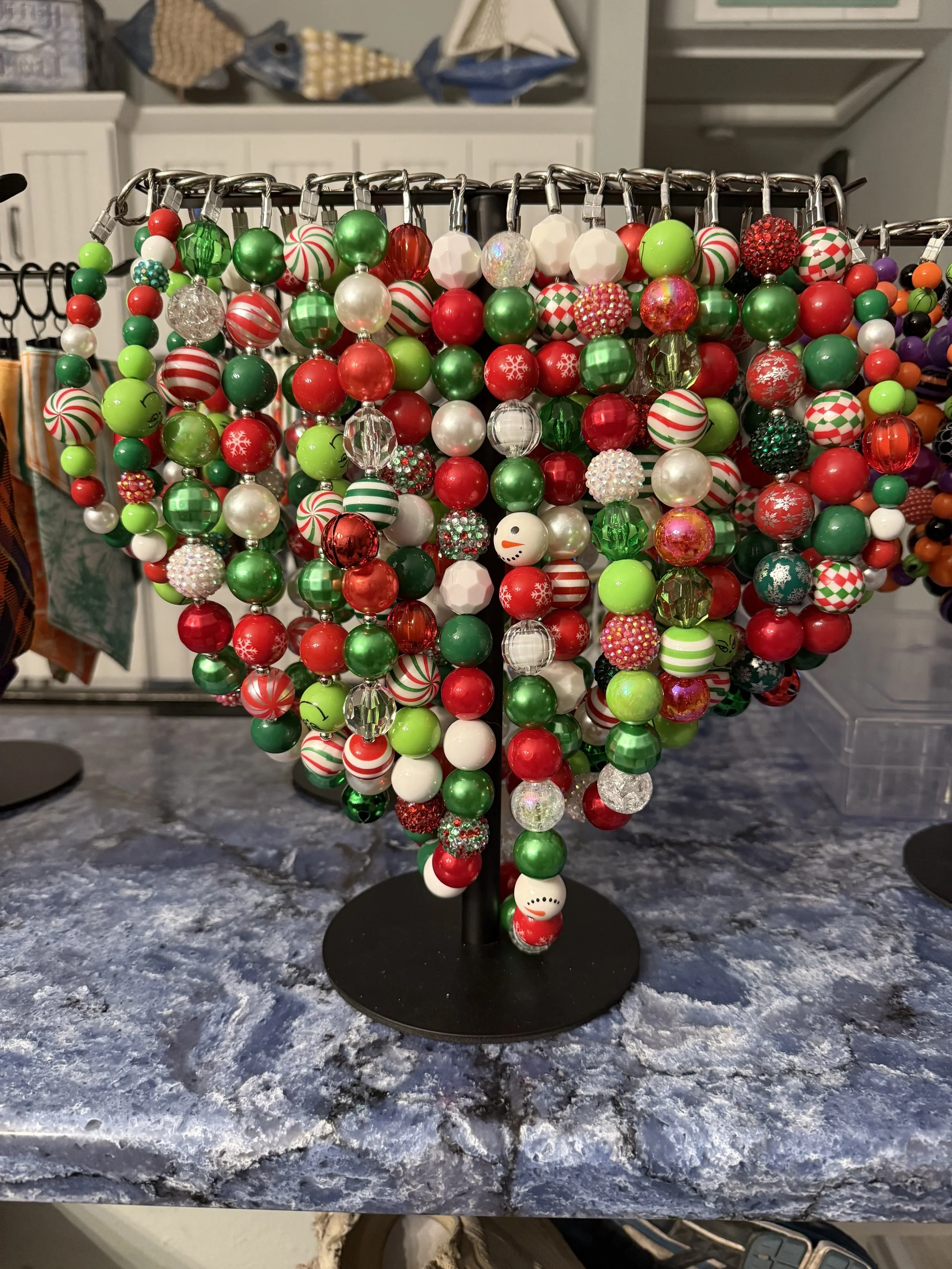 Christmas Beaded Dog Collar
