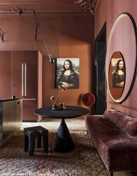 Rustic Red Living Room Paint