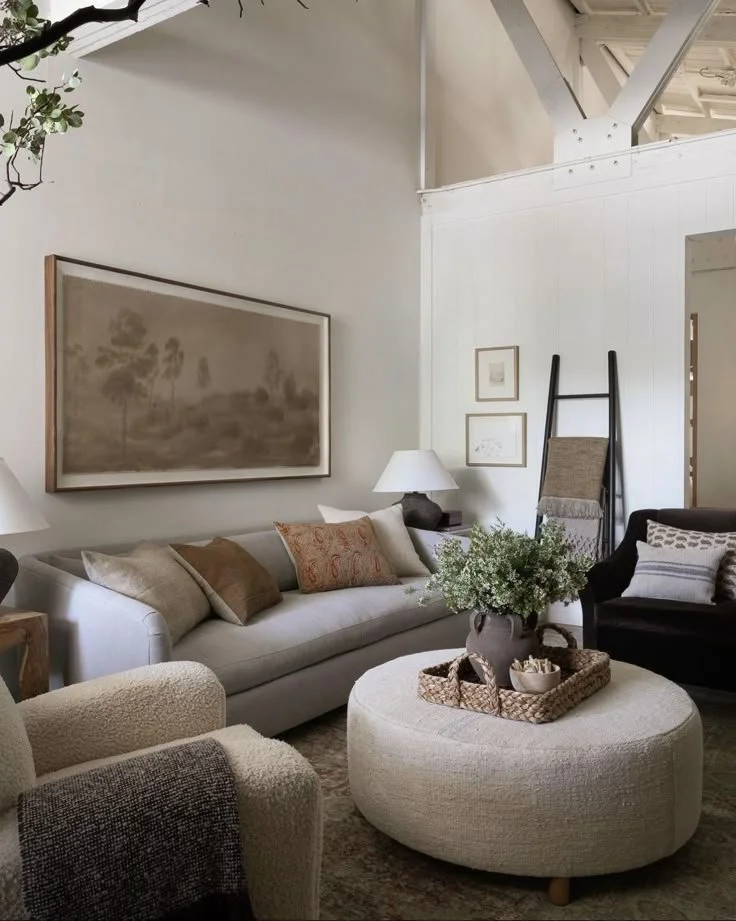 Neutral Cream Living Room Decor