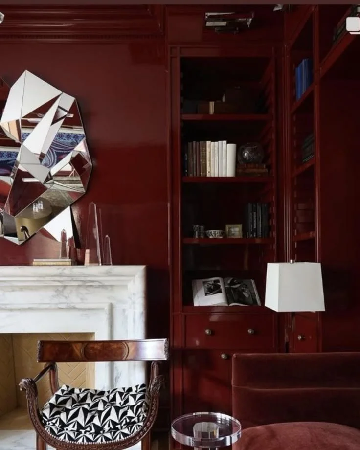 Maximalist Red Living Room