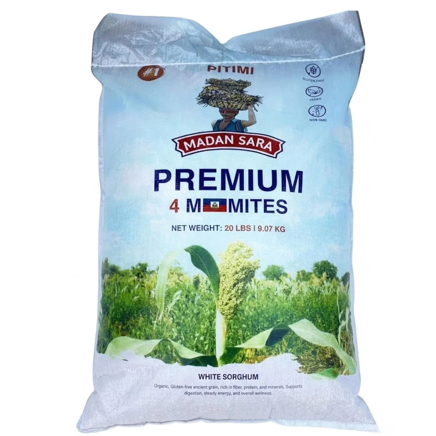 MADAN SARA Pitimi  -White Sorghum  (20LBS) I 9.07 KG