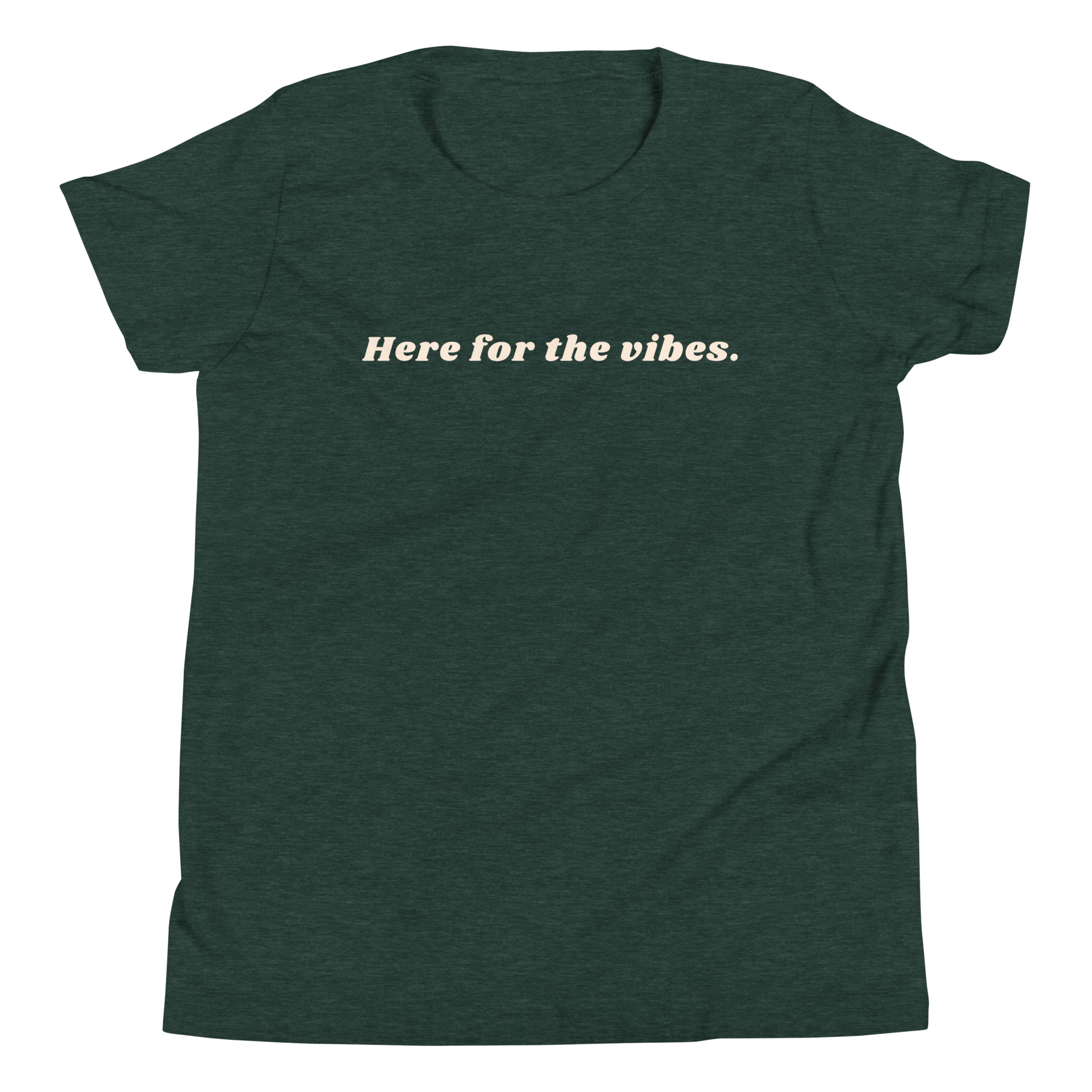 HERE FOR THE VIBES -- Youth Short Sleeve T-Shirt