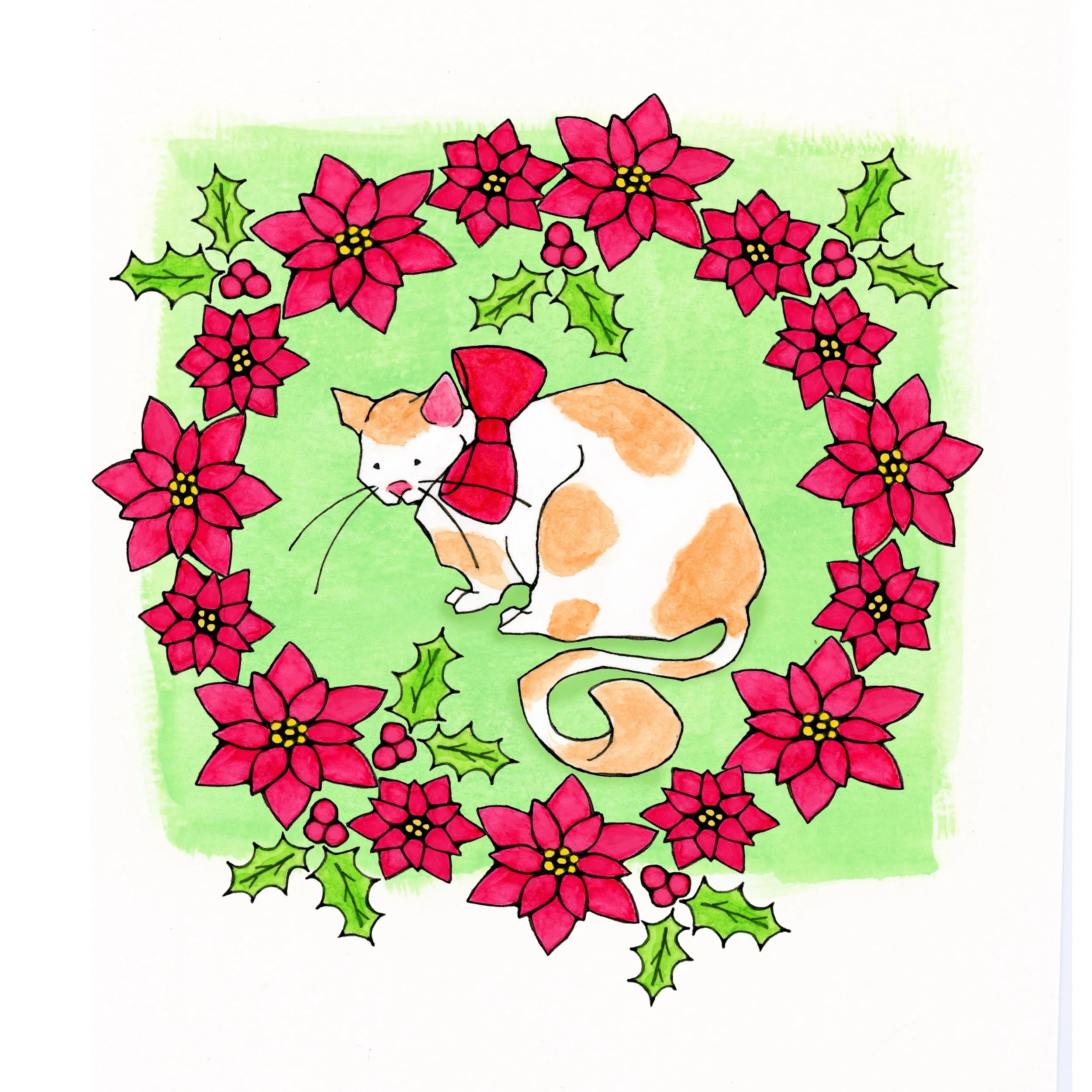 CHRISTMAS RED BOW CAT.jpg