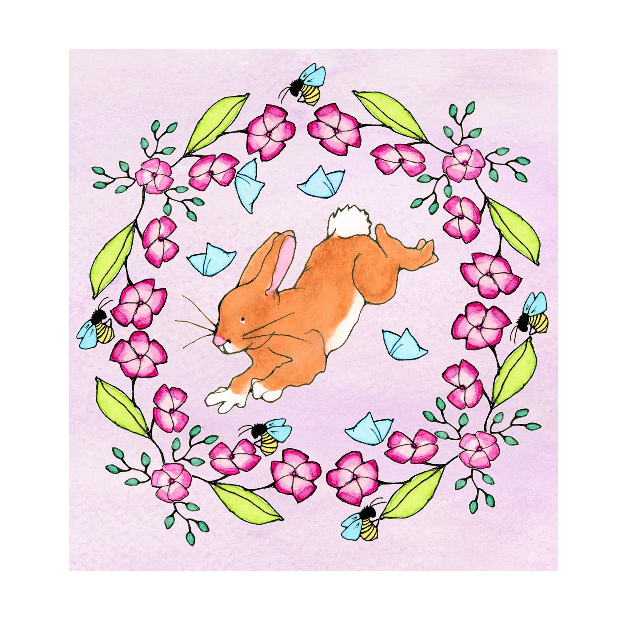 Bunny Bee Wreath
